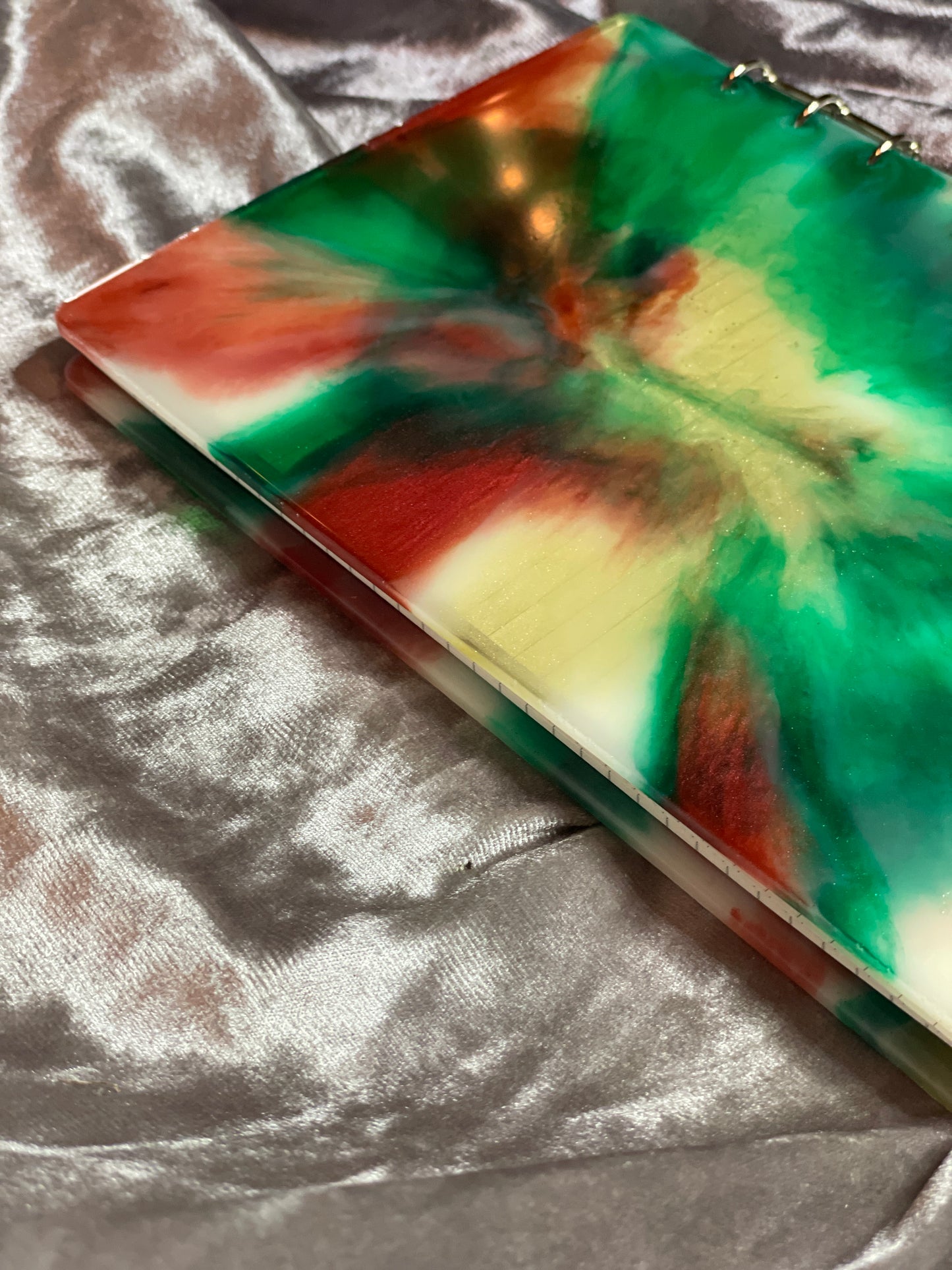 Red , Green and Yellow A5 Refillable Resin Notebook - EpoxyCore - [shop_type] 