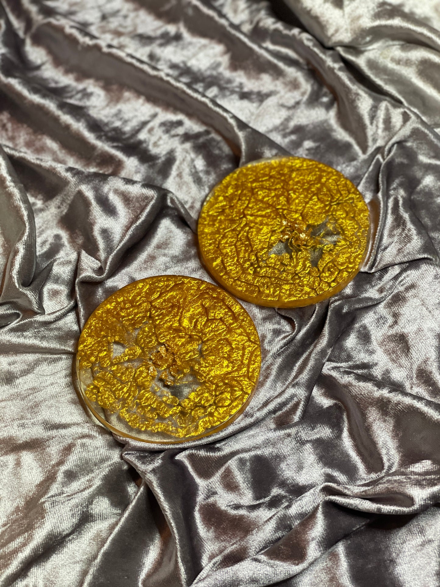 Gold and Clear Resin Coasters - Set of 2 - EpoxyCore - [shop_type] 