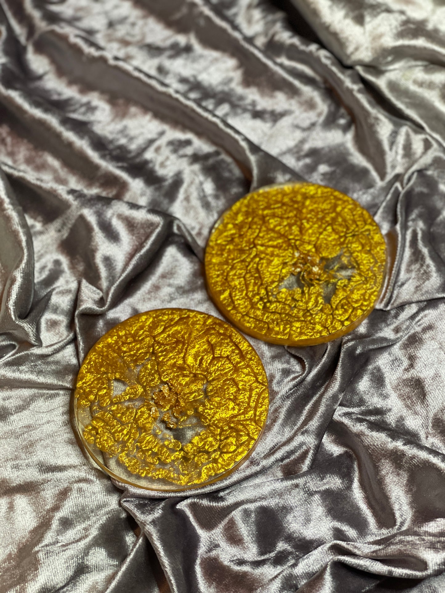 Gold and Clear Resin Coasters - Set of 2 - EpoxyCore - [shop_type] 