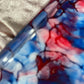 Blue, Red and White Crackle Oval Resin Trinket Tray - EpoxyCore - [shop_type] 