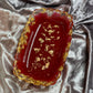 Red, Clear and Gold Flakes Rectangle Pleated Resin Trinket Tray - EpoxyCore - [shop_type] 