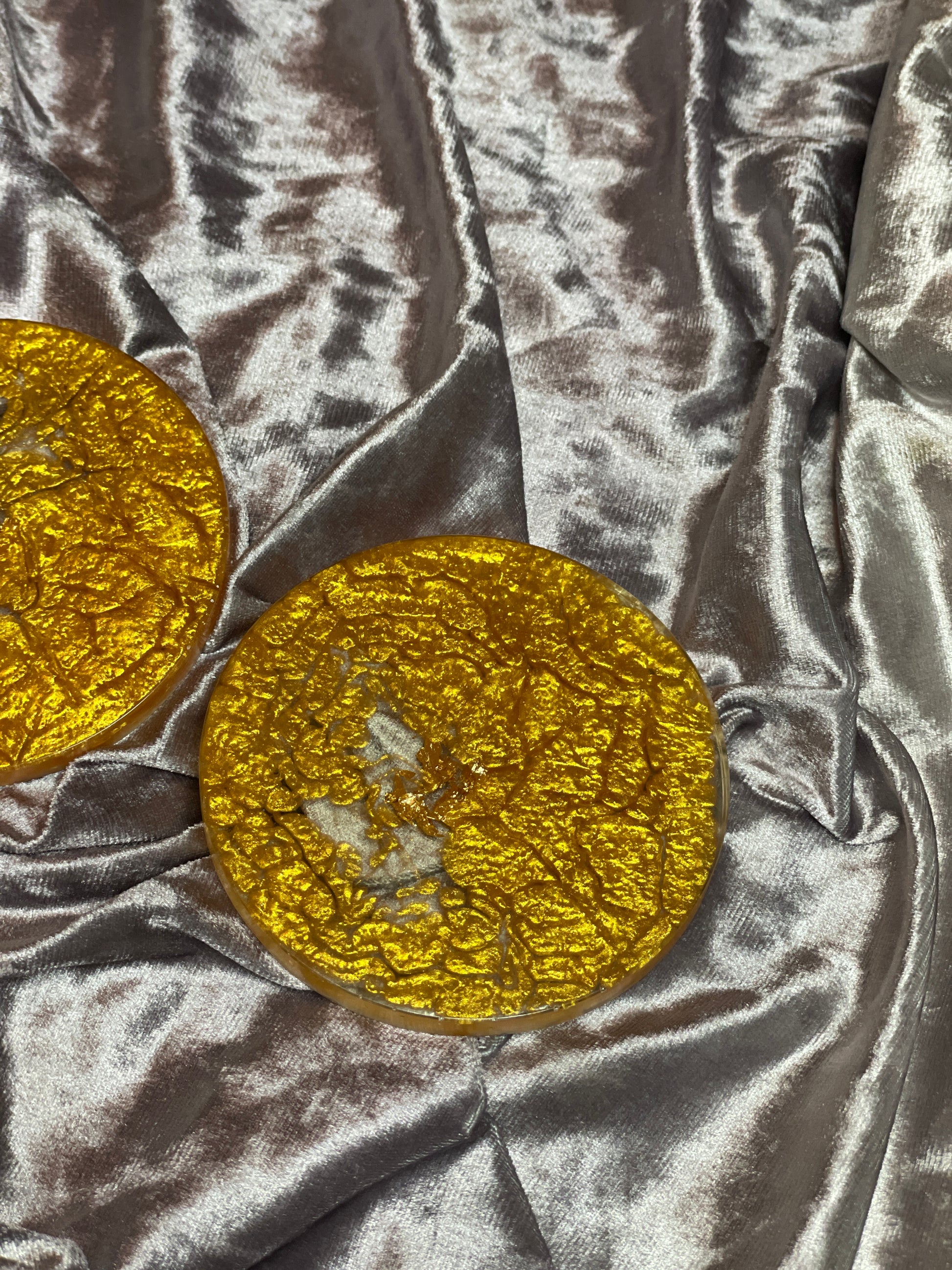 Gold and Clear Resin Coasters - Set of 2 - EpoxyCore - [shop_type] 