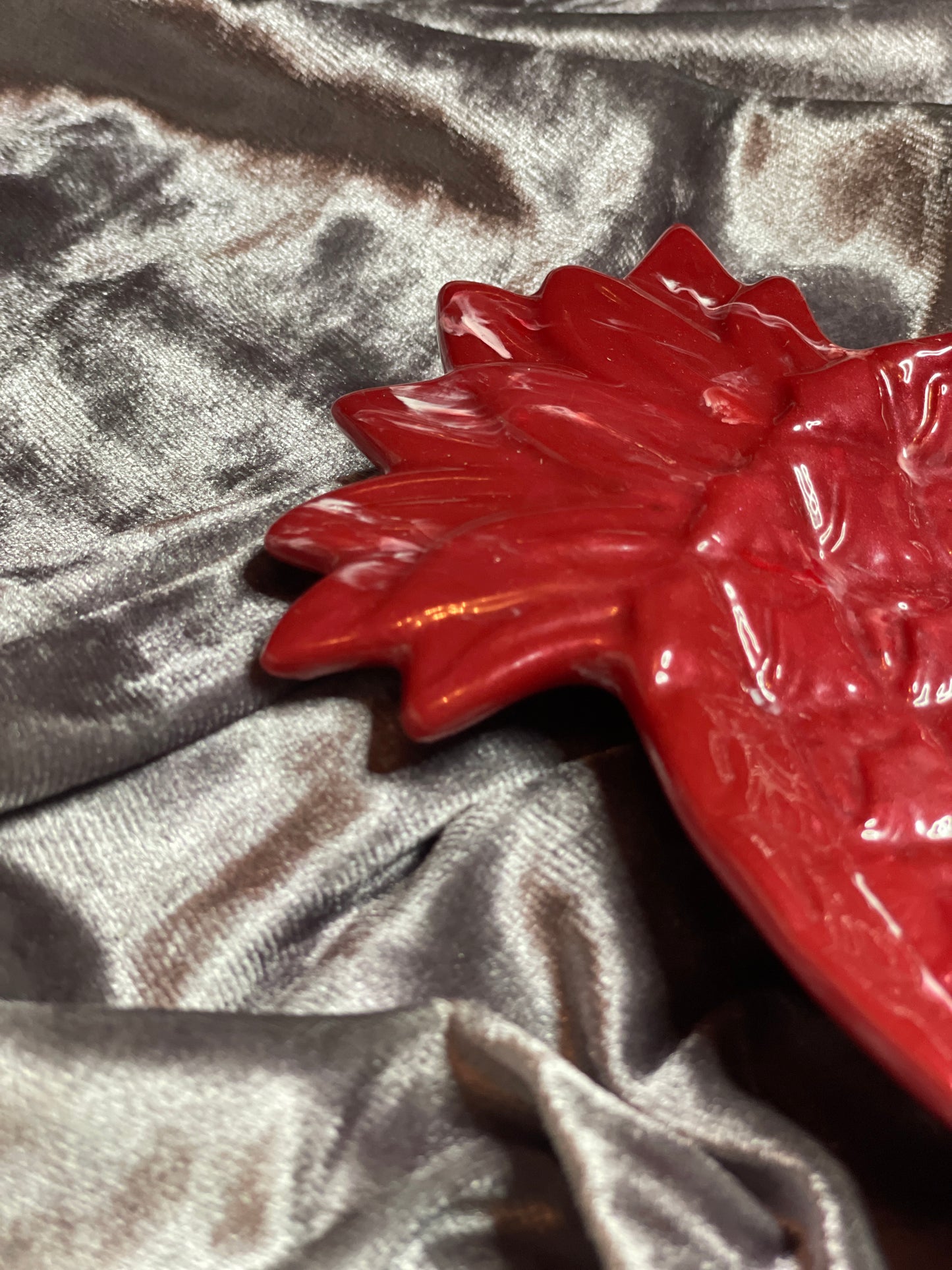 Glossy Red with White Pineapple Resin Trinket Tray - EpoxyCore - [shop_type] 