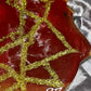 Deep Red, Gold and Glitter Geode Resin Placemat - EpoxyCore - [shop_type] 