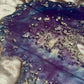 Purple and Blue Clear Effect with Silver Flakes Geode Resin Placemat - EpoxyCore - [shop_type] 