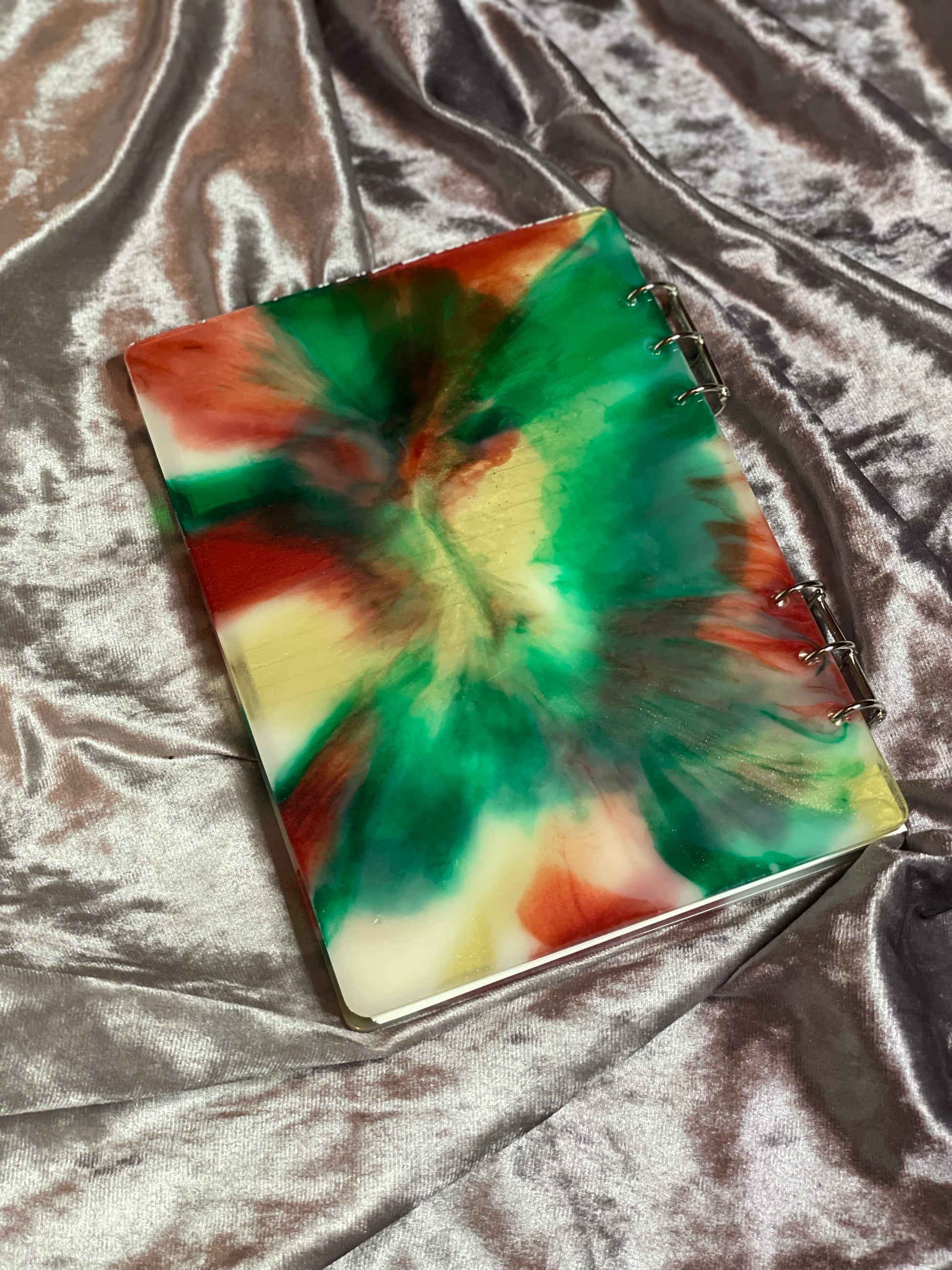 Red , Green and Yellow A5 Refillable Resin Notebook - EpoxyCore - [shop_type] 