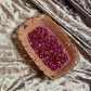 Pink with Pink Flakes Rectangle Pleated Resin Trinket Tray - EpoxyCore - [shop_type] 