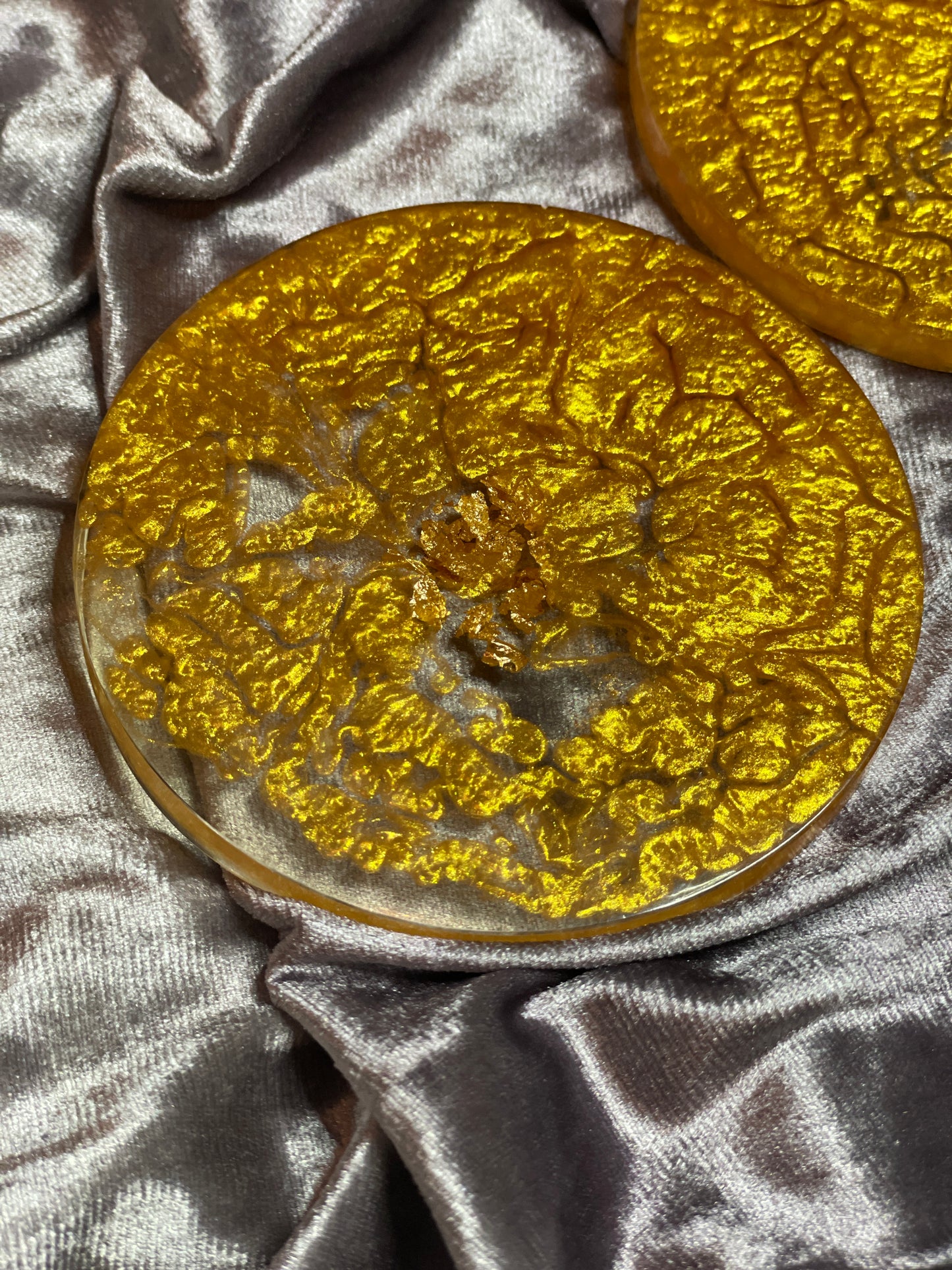 Gold and Clear Resin Coasters - Set of 2 - EpoxyCore - [shop_type] 