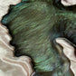 Iridescent Holographic Shades on Black Geode Resin Placemat - EpoxyCore - [shop_type] 