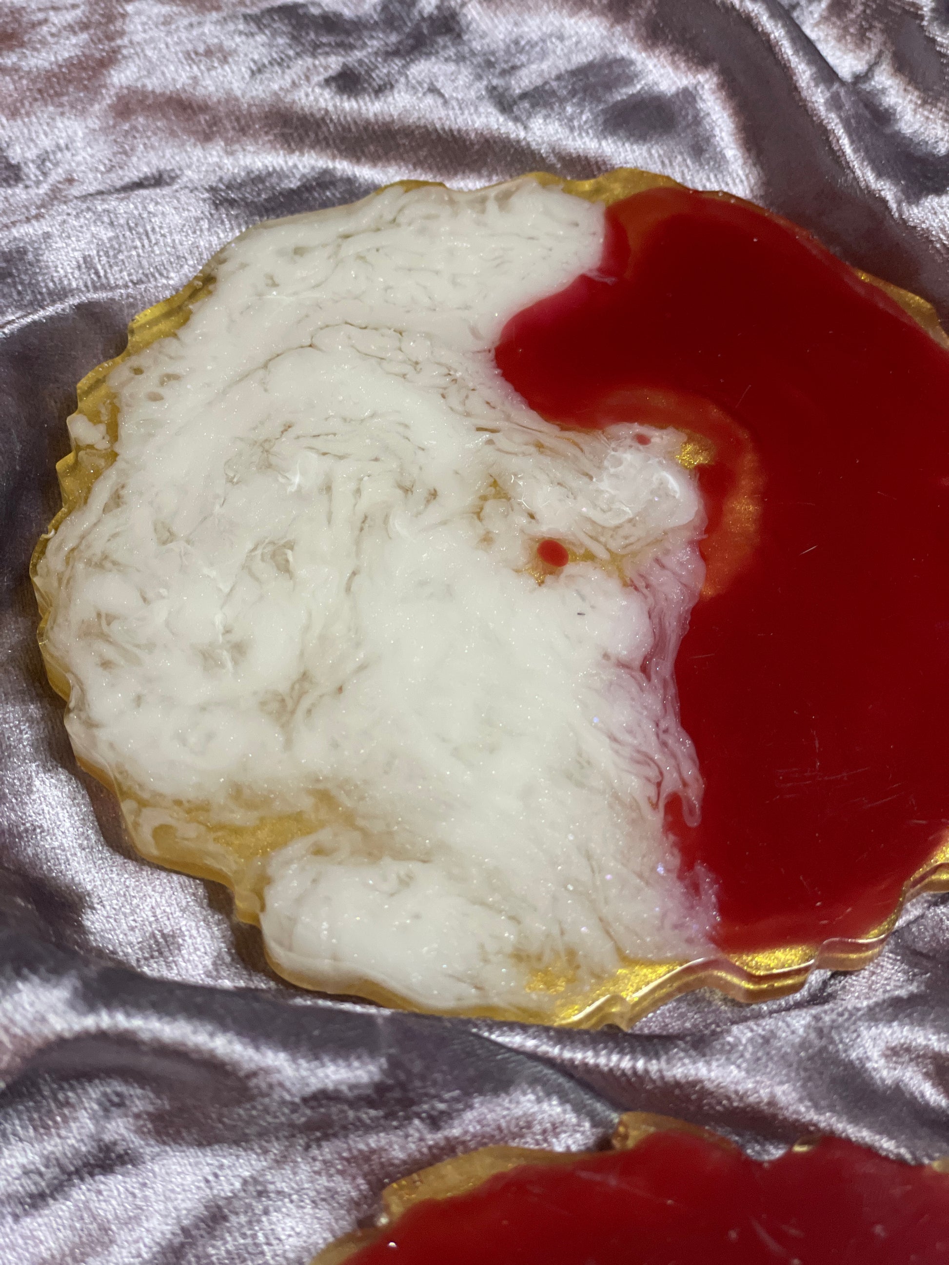 Red and White Cloud Waves -Set of 3 - EpoxyCore - [shop_type] 