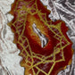 Deep Red, Gold and Glitter Geode Resin Placemat - EpoxyCore - [shop_type] 