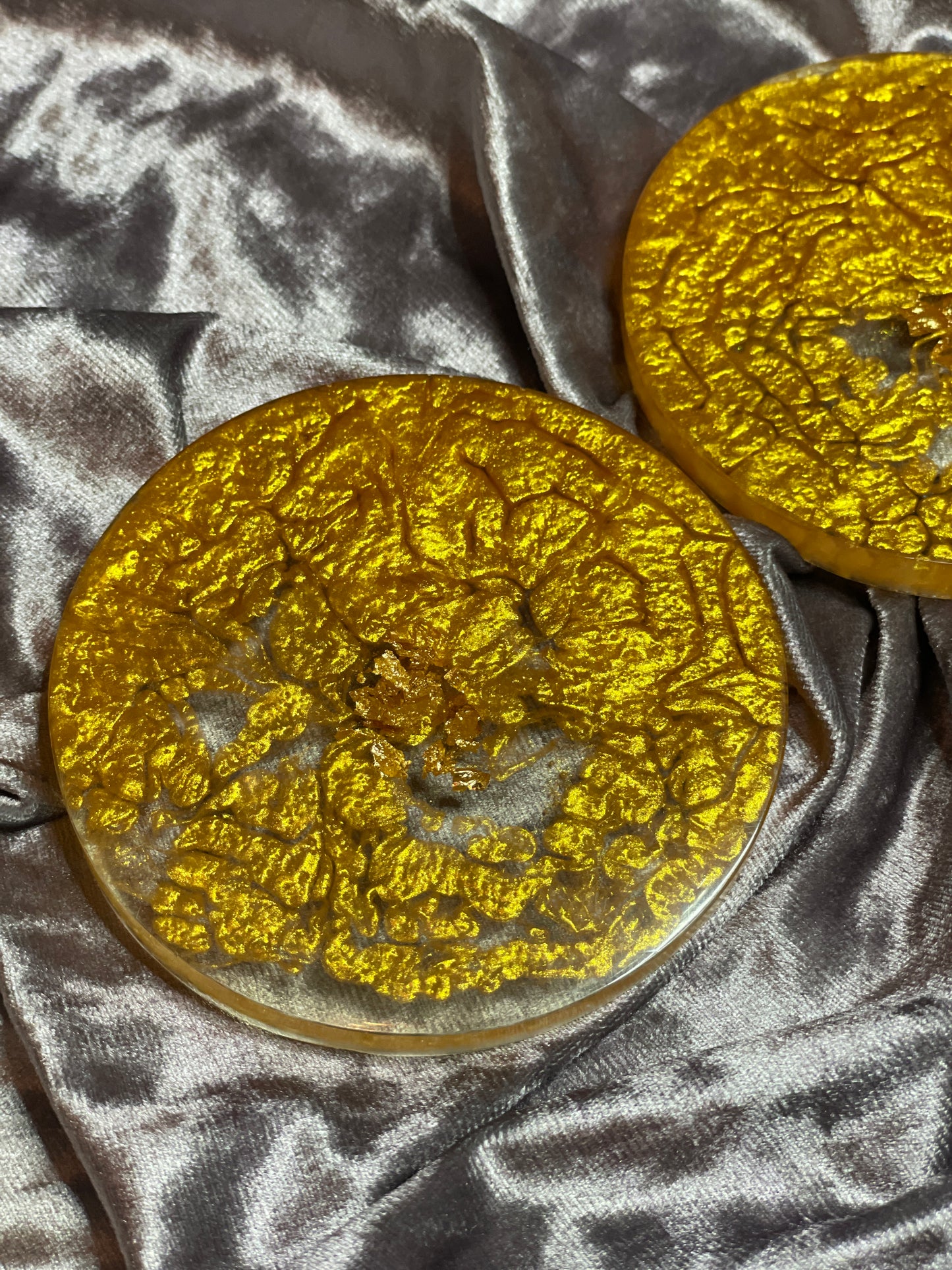 Gold and Clear Resin Coasters - Set of 2 - EpoxyCore - [shop_type] 