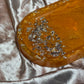 Orange with SIlver Flakes Oval Resin Trinket Tray - EpoxyCore - [shop_type] 
