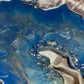 Blue and Silver Glasswork Crystal Geode Resin Placemat - EpoxyCore - [shop_type] 