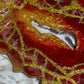 Deep Red, Gold and Glitter Geode Resin Placemat - EpoxyCore - [shop_type] 