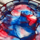 Blue, Red and White Crackle Oval Resin Trinket Tray - EpoxyCore - [shop_type] 