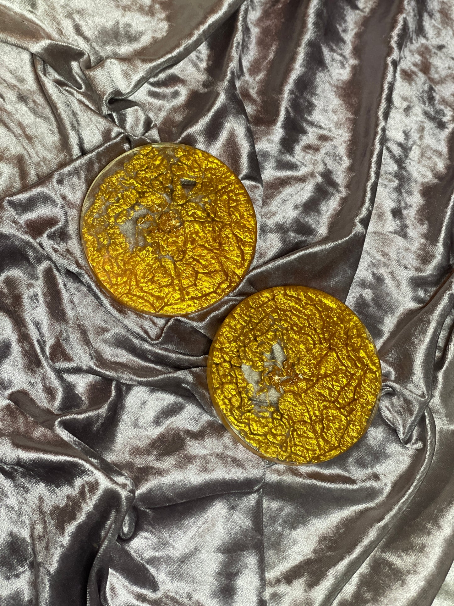 Gold and Clear Resin Coasters - Set of 2 - EpoxyCore - [shop_type] 