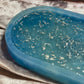 Blue and SIlver Flake Oval Resin Trinket Tray - EpoxyCore - [shop_type] 