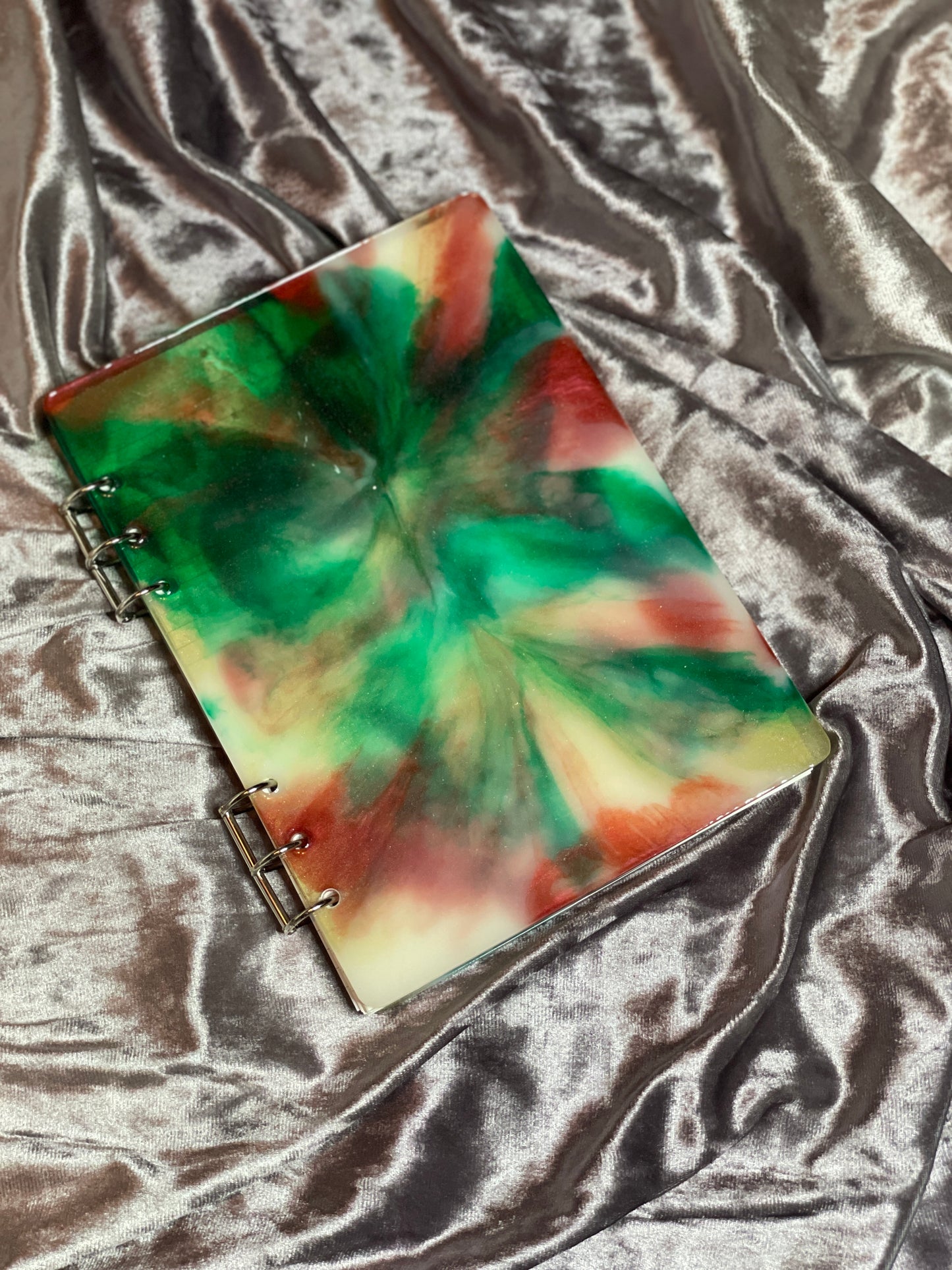 Red , Green and Yellow A5 Refillable Resin Notebook - EpoxyCore - [shop_type] 