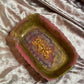 Pink, Gold and Silver with Gold Flakes Rectangle Pleated Resin Trinket Tray - EpoxyCore - [shop_type] 