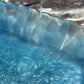Blue and Clear with Silver Flakes Rectangle Pleated Resin Trinket Tray - EpoxyCore - [shop_type] 