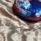 Blue, Red and White Crackle Oval Resin Trinket Tray - EpoxyCore - [shop_type] 