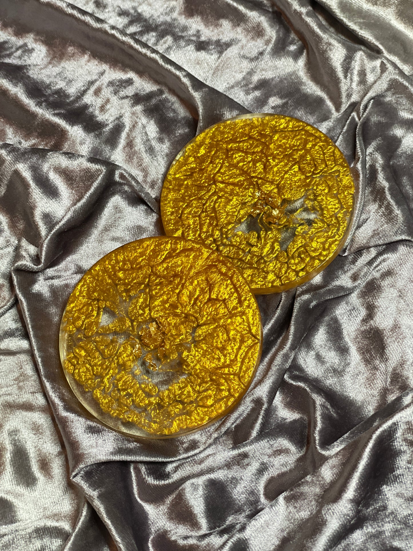 Gold and Clear Resin Coasters - Set of 2 - EpoxyCore - [shop_type] 