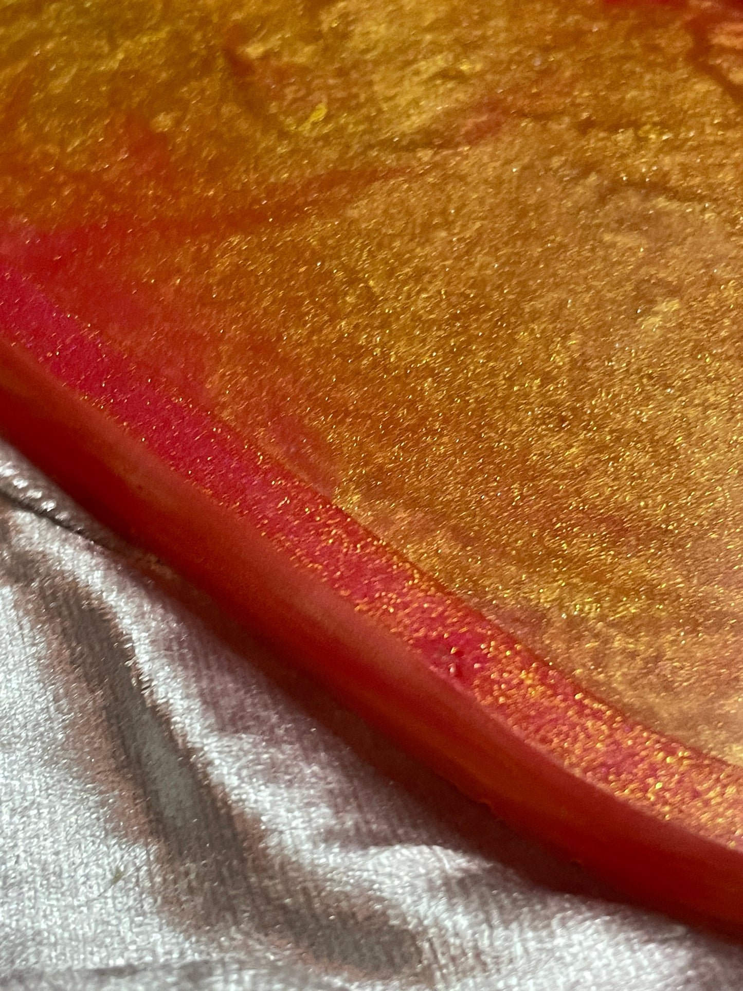 Red and Gold Oval Resin Trinket Tray - EpoxyCore - [shop_type] 