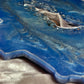Blue and Silver Glasswork Crystal Geode Resin Placemat - EpoxyCore - [shop_type] 