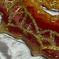 Deep Red, Gold and Glitter Geode Resin Placemat - EpoxyCore - [shop_type] 