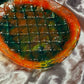 Green, Orange and Clear Pineapple Resin Trinket Tray - EpoxyCore - [shop_type] 