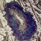 Purple and Blue Clear Effect with Silver Flakes Geode Resin Placemat - EpoxyCore - [shop_type] 
