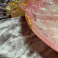 Pink and White Marble with Gold Flakes Pineapple Resin Trinket Tray - EpoxyCore - [shop_type] 