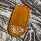 Orange with SIlver Flakes Oval Resin Trinket Tray - EpoxyCore - [shop_type] 