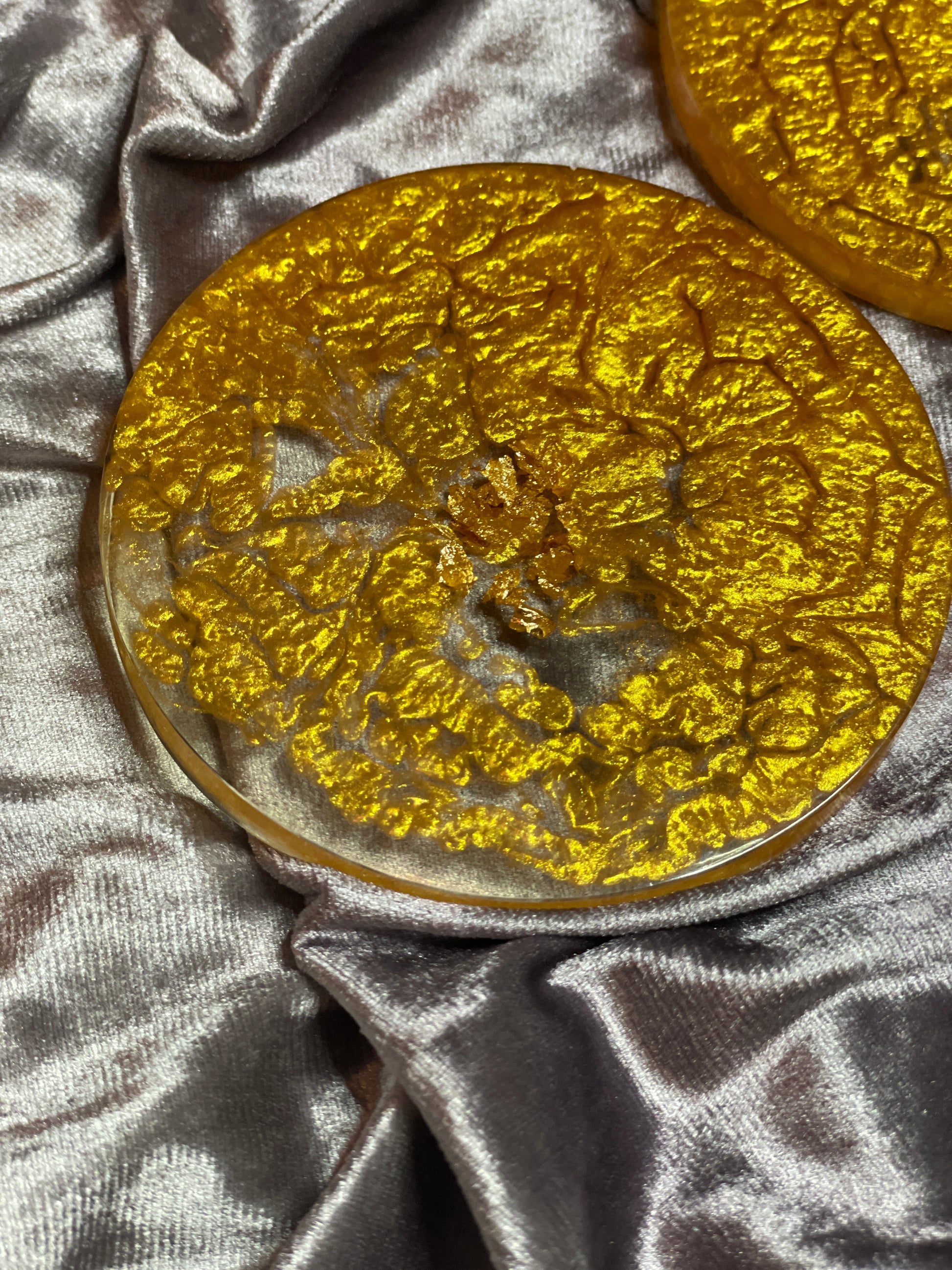 Gold and Clear Resin Coasters - Set of 2 - EpoxyCore - [shop_type] 